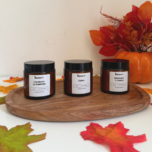 Kit de 3 Mini Velas - Otoño en Casa