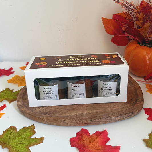 Kit de 3 Mini Velas - Otoño en Casa