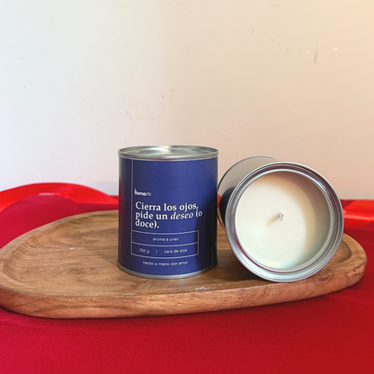 Vela de Nochevieja "Cierra los ojos, pide un deseo (o doce)"