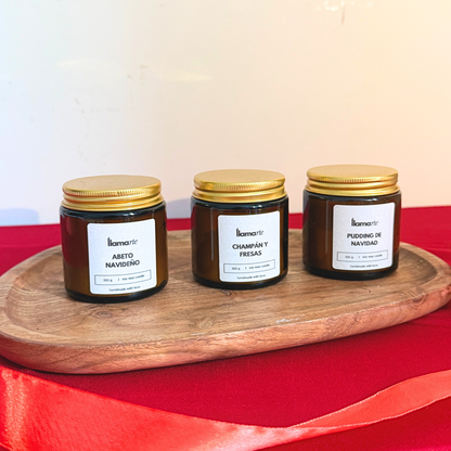 Kit de 3 Mini Velas - “Para un Invierno en casa” (60hr.)