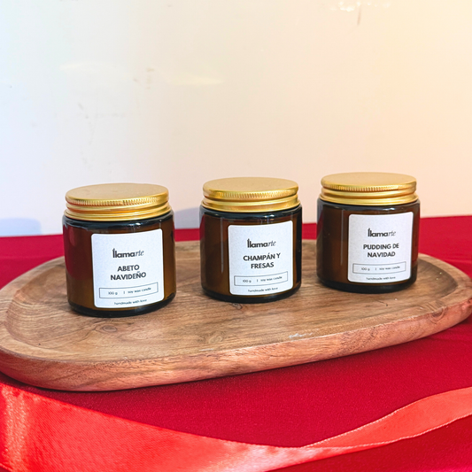 Kit de 3 Mini Velas - “Para un Invierno en casa” (60hr.)