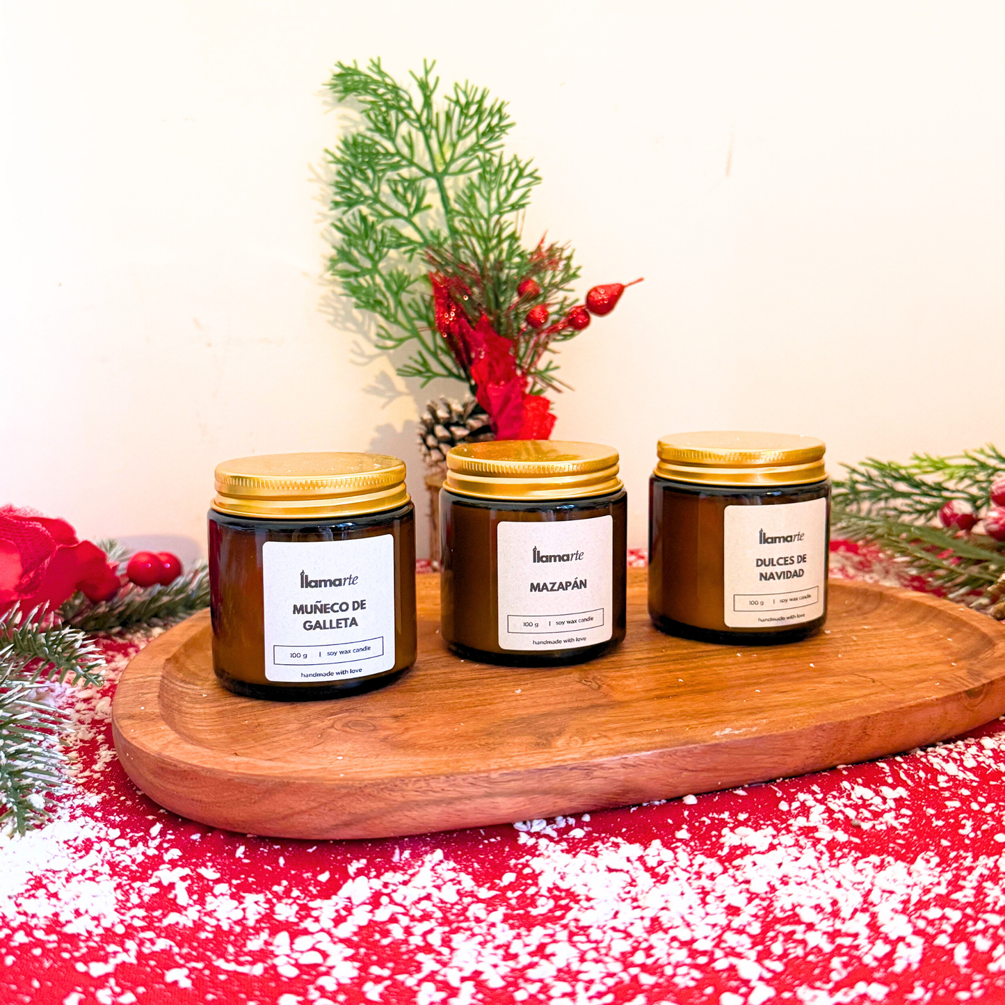 Kit de 3 Mini Velas - “Para un Invierno dulce” (60hr.)