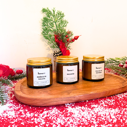 Kit de 3 Mini Velas - “Para un Invierno dulce” (60hr.)