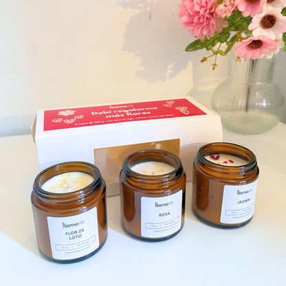 Kit de 3 Mini Velas - “Debí regalarme más flores”