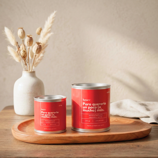 Vela Aromática - Frambuesa, caramelo y vainilla